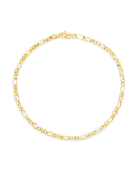 Sterling Silver Figaro Chain Bracelet - Sterling Forever