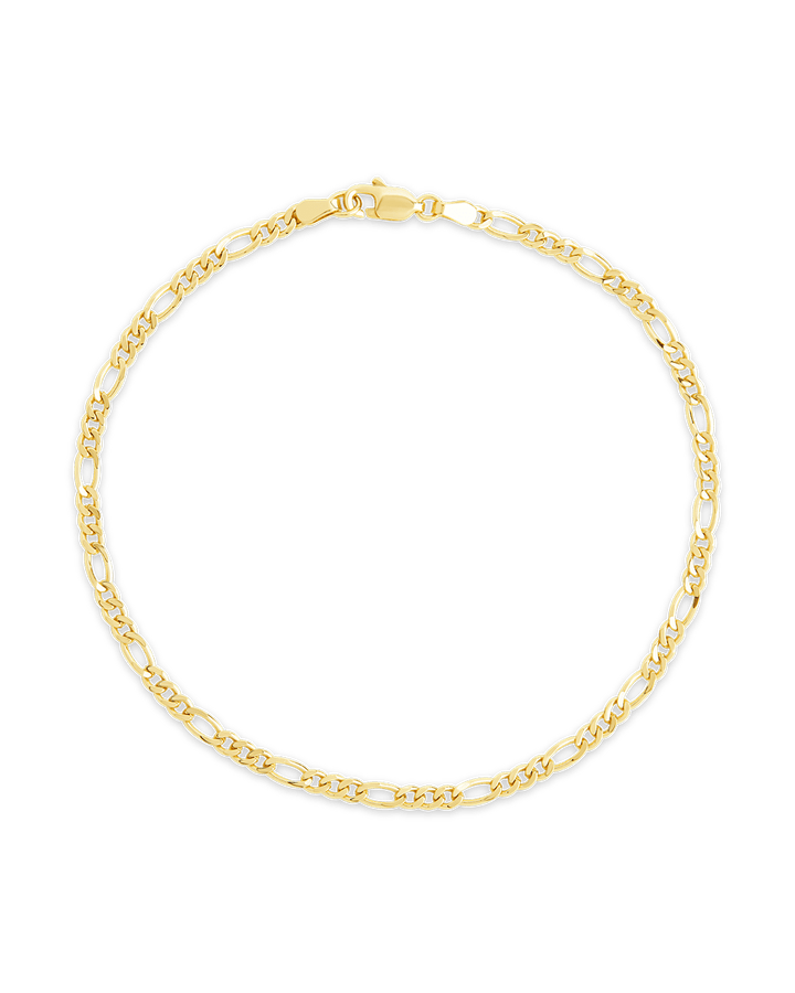 Sterling Silver Figaro Chain Bracelet