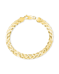 Sterling Silver Woven Chain Bracelet - Sterling Forever