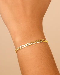 Dainty Sterling Silver Figarro Chain Bracelet - Sterling Forever