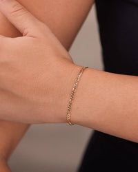 Sterling Silver Anne Dainty Figaro Chain Bracelet - Sterling Forever