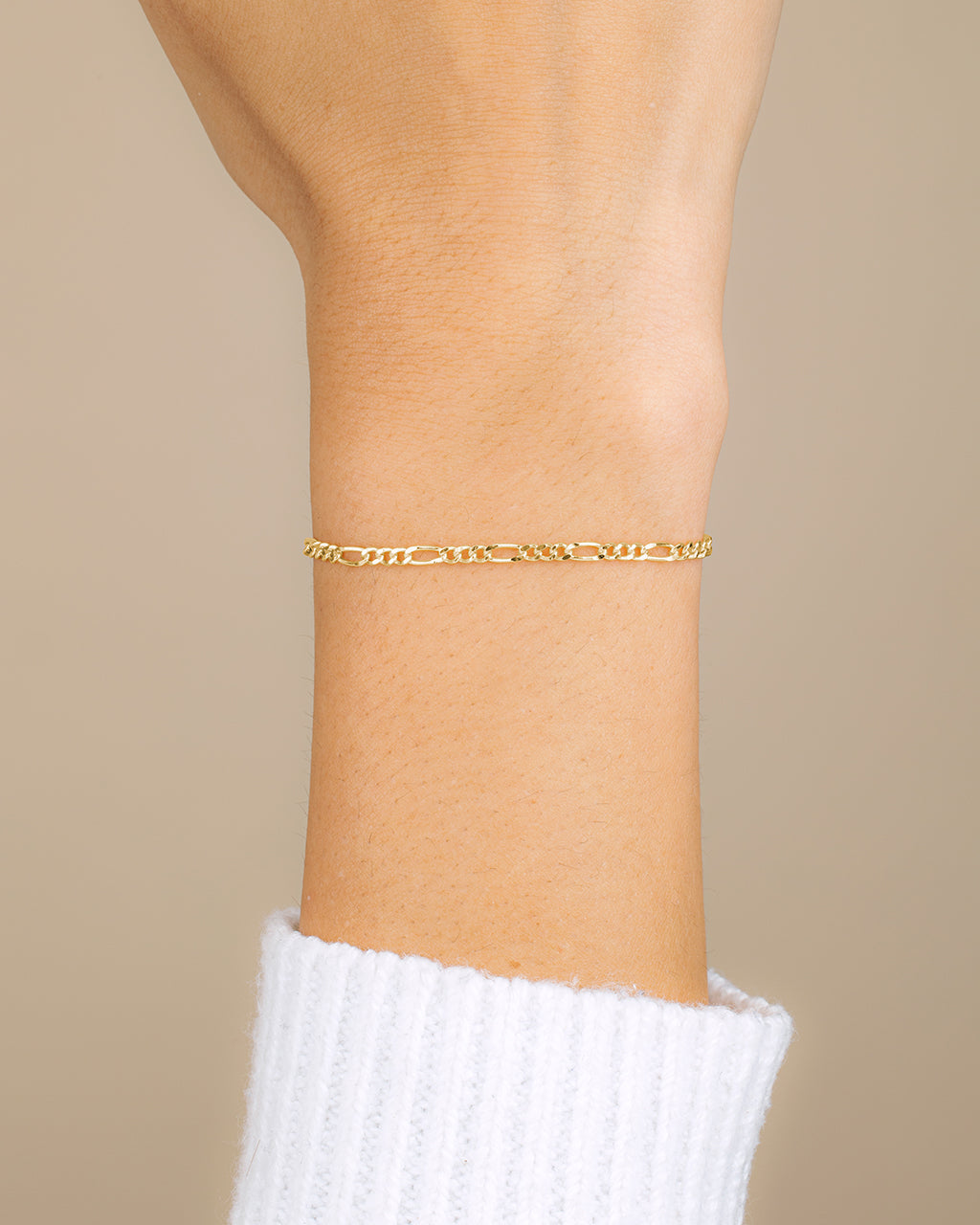Sterling Silver Anne Dainty Figaro Chain Bracelet