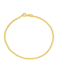 Sterling Silver Basia Dainty Beaded Chain Bracelet - Sterling Forever