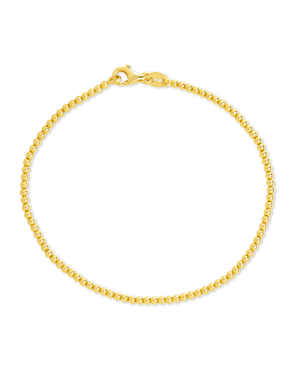 Sterling Silver Basia Dainty Beaded Chain Bracelet - Sterling Forever