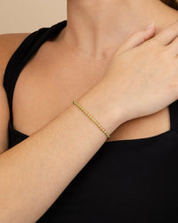 Sterling Silver Basia Dainty Beaded Chain Bracelet - Sterling Forever