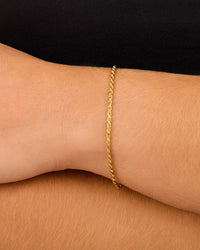 Sterling Silver Belen Dainty Rope Chain Bracelet - Sterling Forever