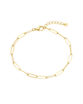 Sterling Silver Large Elongated Paperclip Chain Bracelet