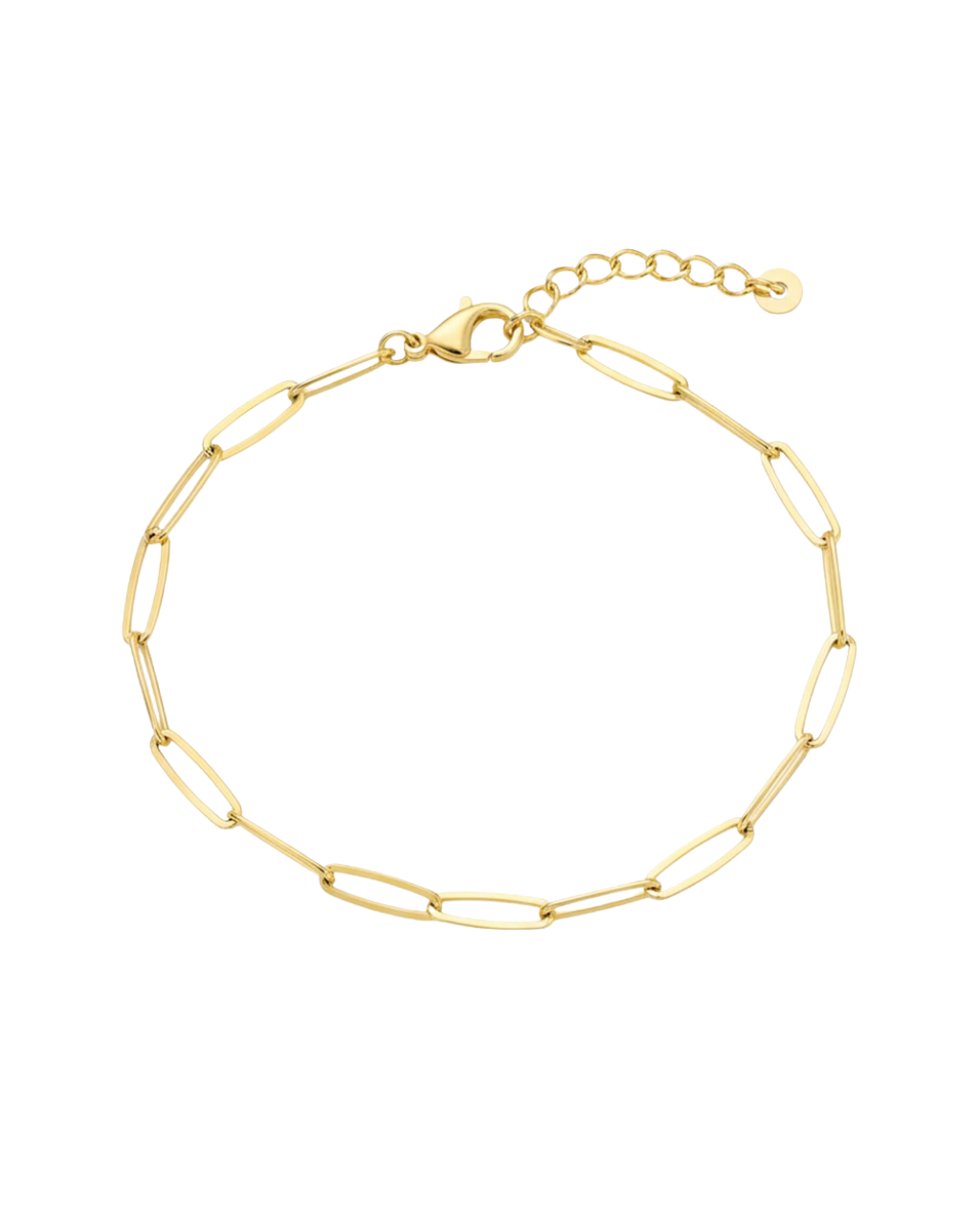 Sterling Silver Large Elongated Paperclip Chain Bracelet