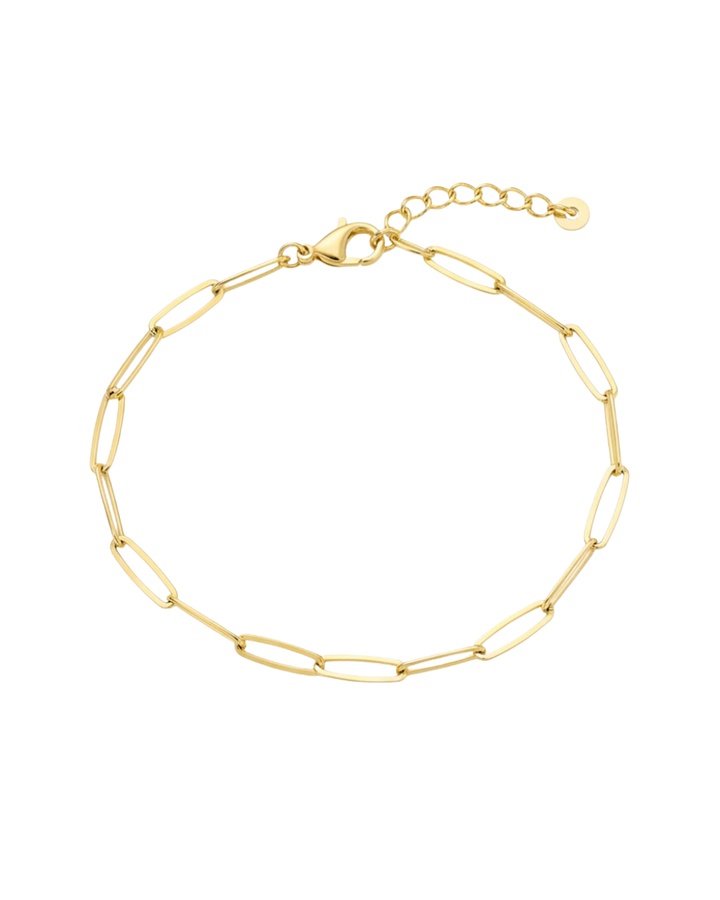 Sterling Silver Large Elongated Paperclip Chain Bracelet