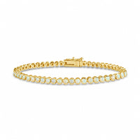 Helene Bezel White Opal Tennis Bracelet