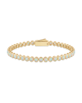 Helene Bezel White Opal Tennis Bracelet