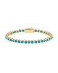 Helene Bezel Caribbean Blue Opal Tennis Bracelet