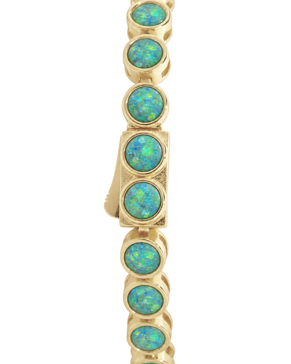 Helene Bezel Turquoise Opal Tennis Bracelet