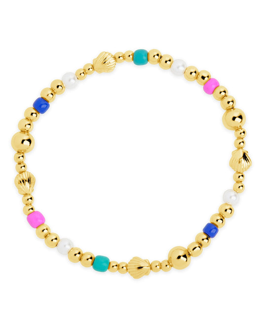 Truvy Beaded Stretch Bracelet Bracelet Sterling Forever Gold 