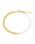 Nell Curb Chain & Pearl Bracelet
