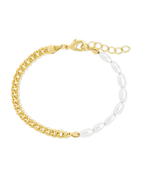 Nell Curb Chain & Pearl Bracelet
