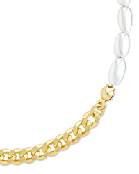 Nell Curb Chain & Pearl Bracelet