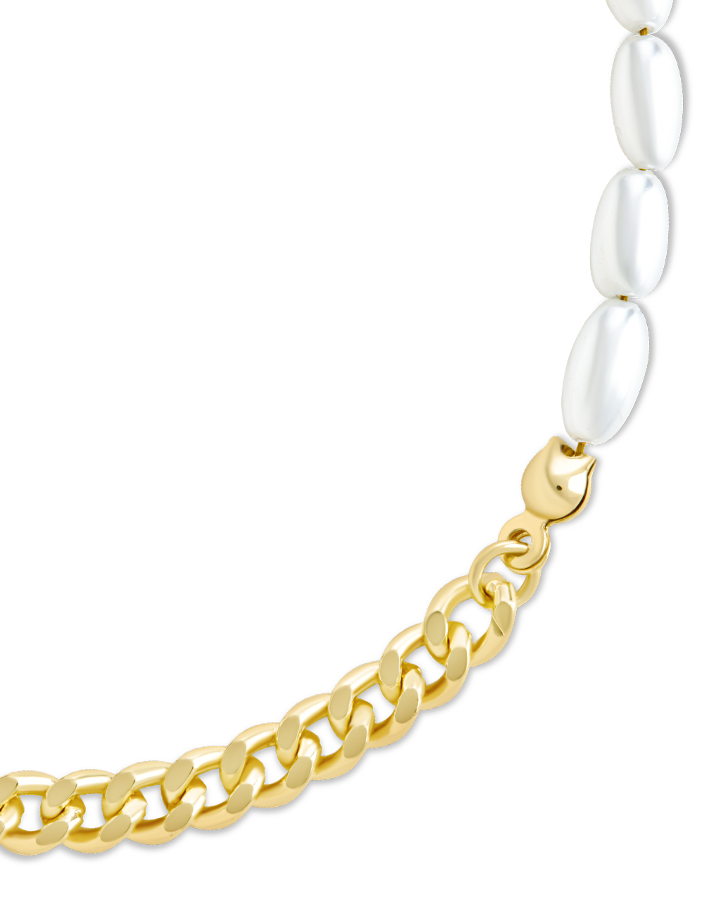Nell Curb Chain & Pearl Bracelet