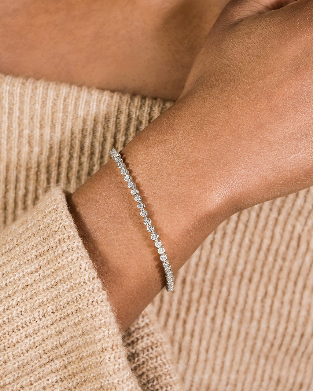 Bezel Cubic Zirconia Tennis Bracelet – Sterling Forever
