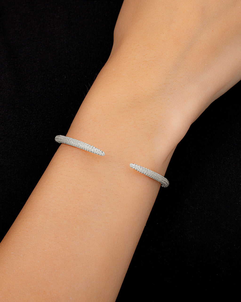 CZ Open Spike Cuff Bracelet