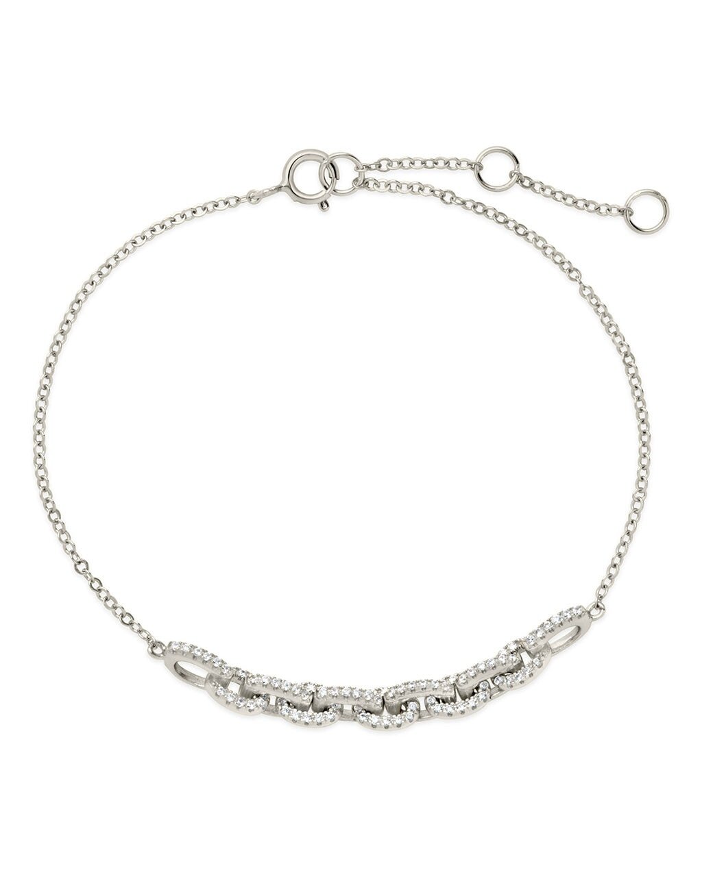 Harley CZ Interlocking Chain Bracelet - Sterling Forever
