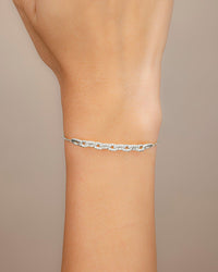 Harley CZ Interlocking Chain Bracelet - Sterling Forever