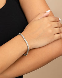 Christina Square CZ Tennis Bracelet - Sterling Forever