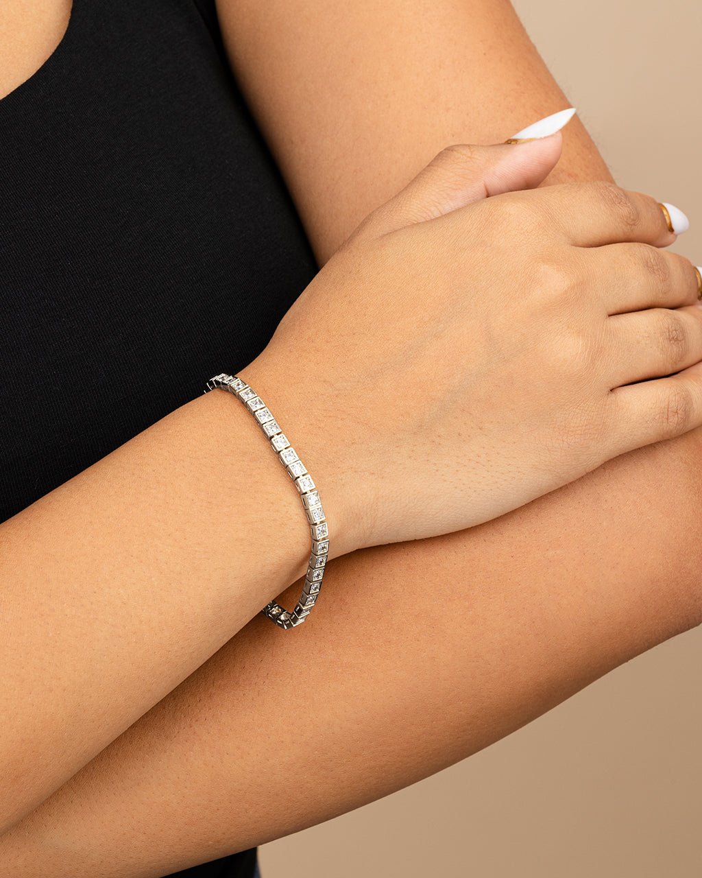Christina Square CZ Tennis Bracelet - Sterling Forever