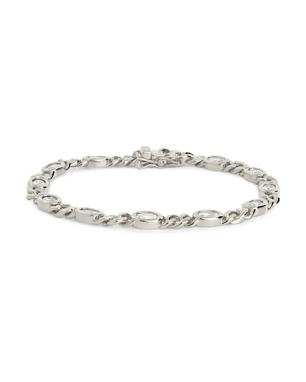 Cassie CZ Bezel Tennis Bracelet - Sterling Forever