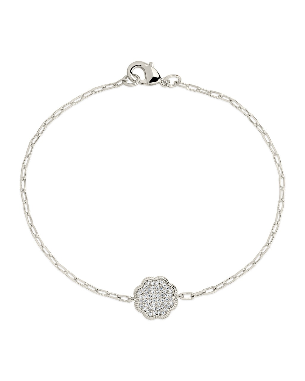Raemy CZ Rose Petal Station Bracelet - Sterling Forever