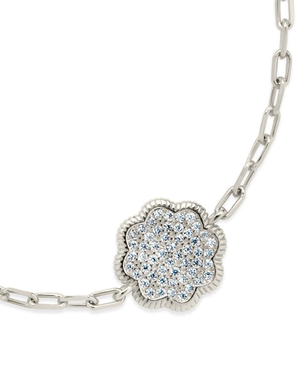 Raemy CZ Rose Petal Station Bracelet - Sterling Forever