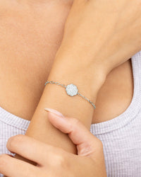 Raemy CZ Rose Petal Station Bracelet - Sterling Forever