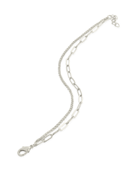 Emery Layered Paperclip & Curb Chain Bracelet - Sterling Forever