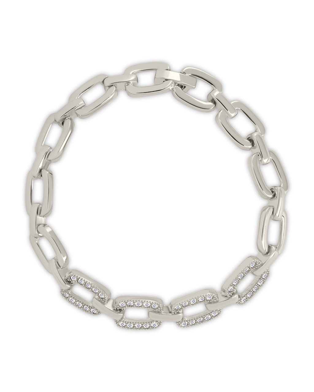 Fiona CZ Statement Chain Link Bracelet - Sterling Forever