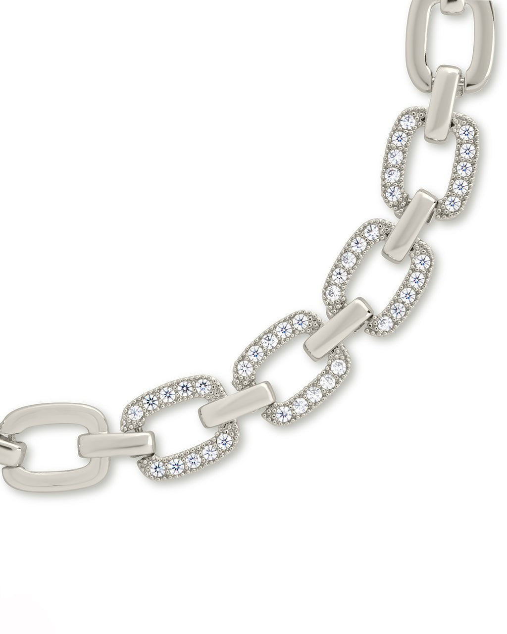 Fiona CZ Statement Chain Link Bracelet - Sterling Forever