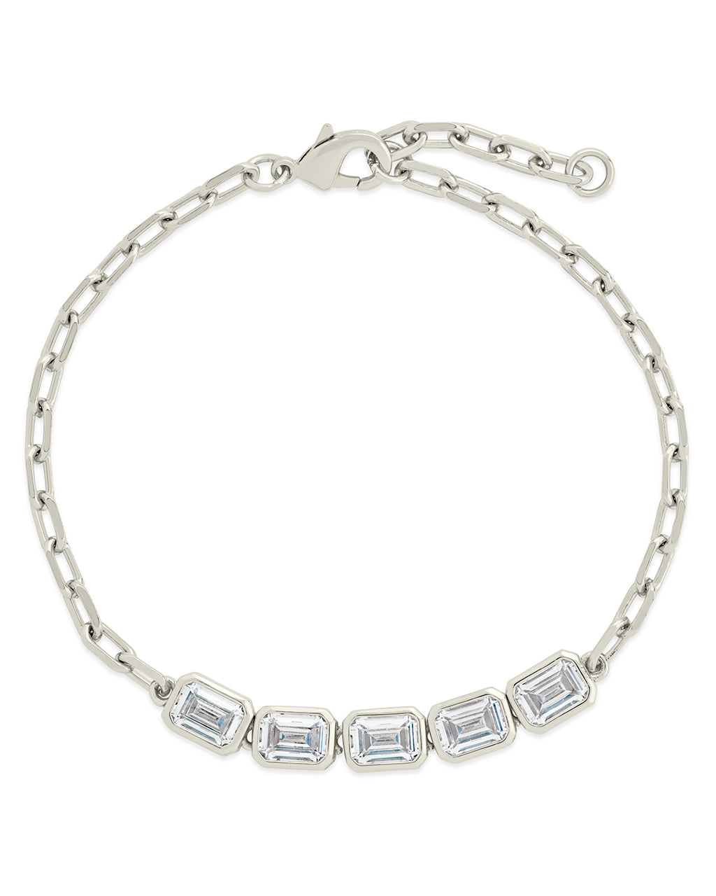 Nyssa Bezel CZ Station Bracelet