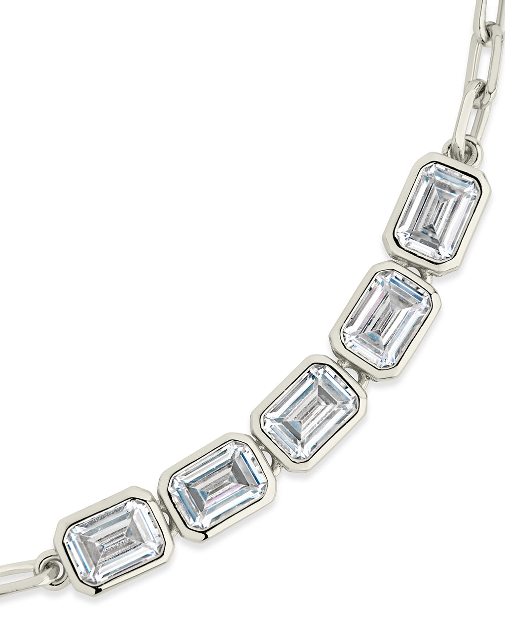 Nyssa Bezel CZ Station Bracelet