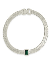 Calder Station CZ Herringbone Bracelet - Sterling Forever