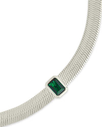 Calder Station CZ Herringbone Bracelet - Sterling Forever
