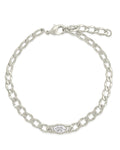 Rebel Station CZ Curb Chain Bracelet - Sterling Forever
