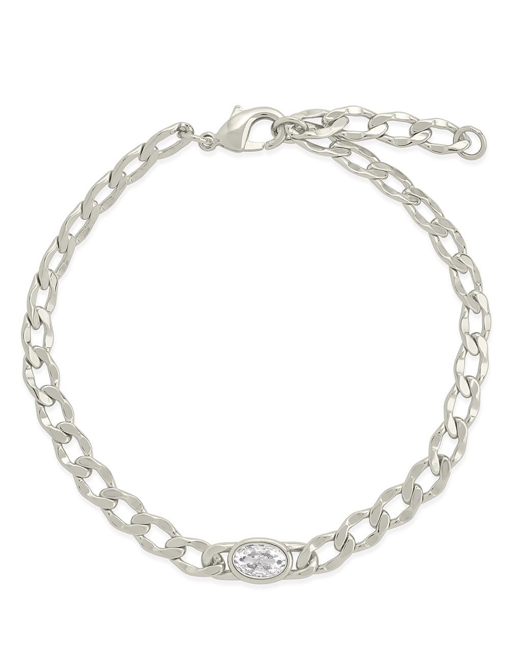 Rebel Station CZ Curb Chain Bracelet