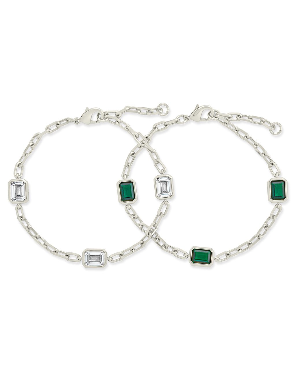Lennox Station CZ Chain Bracelet Set - Sterling Forever