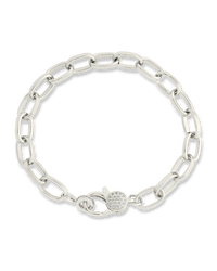 Tove CZ Clasp & Paperclip Chain Bracelet - Sterling Forever