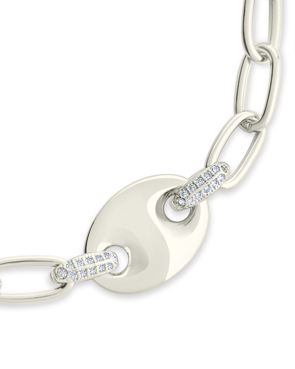 Bliss CZ Anchor Chain Bracelet – Sterling Forever