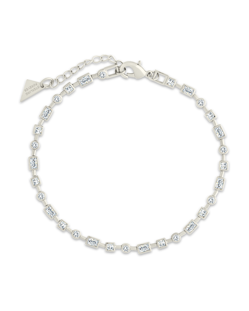 Camden CZ Staggered Tennis Bracelet - Sterling Forever