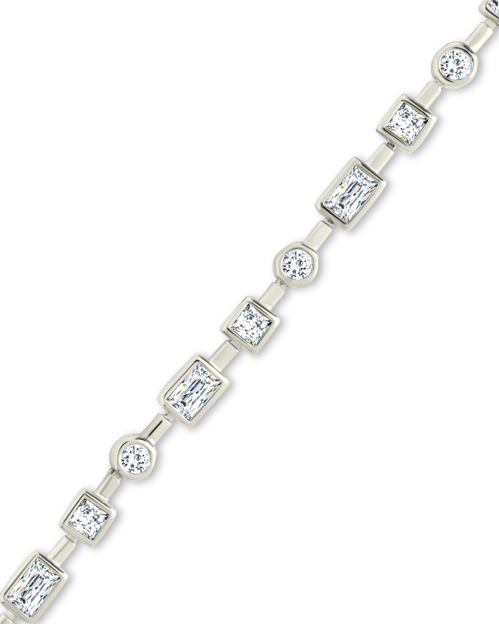 Camden CZ Staggered Tennis Bracelet - Sterling Forever