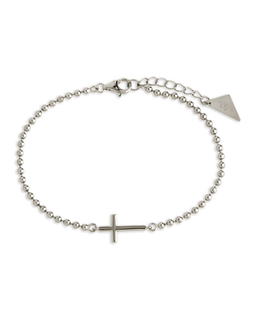 Sterling Silver Kelsey Beaded Cross Bracelet - Sterling Forever