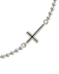 Sterling Silver Kelsey Beaded Cross Bracelet - Sterling Forever