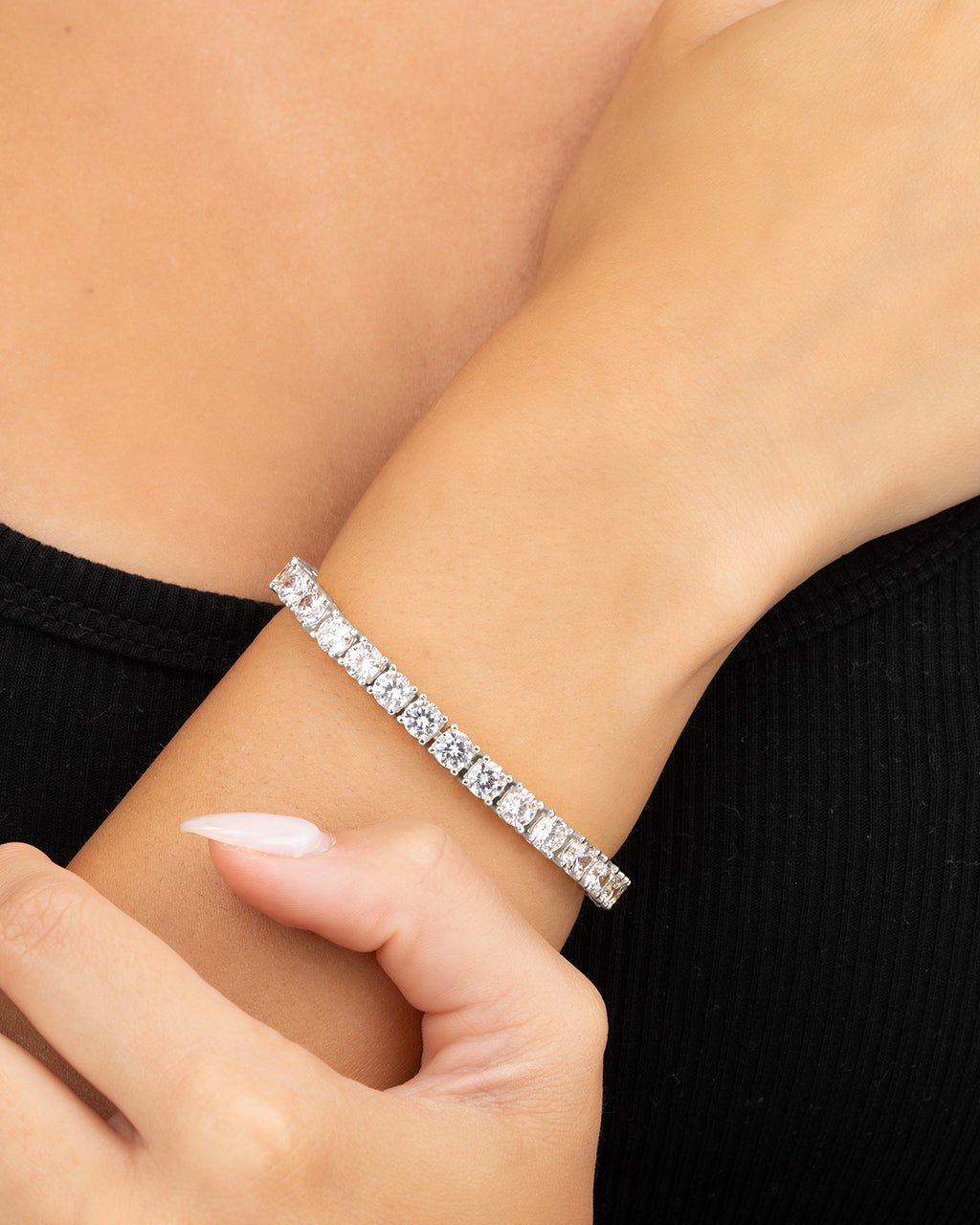 Marisol Round Cut CZ Tennis Bracelet - Sterling Forever