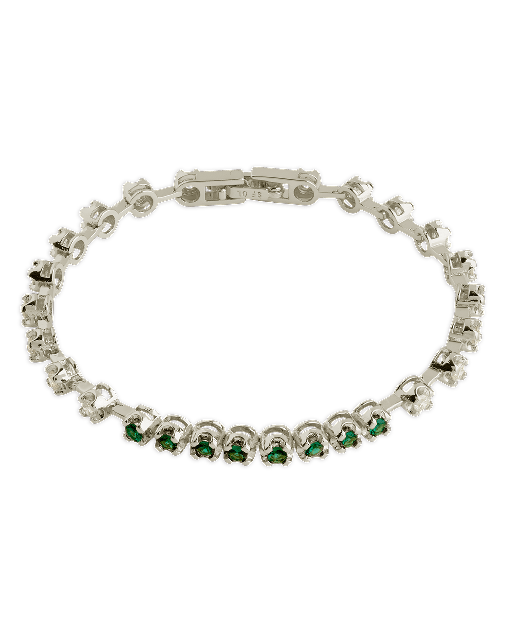 Liesbeth Emerald Accent Tennis Bracelet - Sterling Forever
